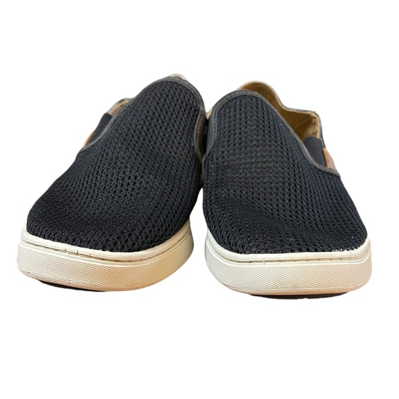 OluKai Pehuea Black Breathable Slip On Casual Shoes Size 11 Perforated Loafer - Picture 4 of 7
